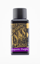 Load image into Gallery viewer, A bottle of 30ml Diamine Majestic Purple fountain pen ink, in front of a white background.
