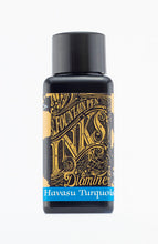 Load image into Gallery viewer, A bottle of 30ml Diamine Havasu Turquoise fountain pen ink, in front of a white background.
