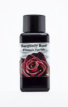 Load image into Gallery viewer, A bottle of 30ml Diamine Burgundy Rose fountain pen ink, in front of a white background.
