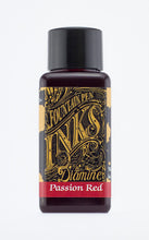 Load image into Gallery viewer, A bottle of 30ml Diamine Passion Red fountain pen ink, in front of a white background.
