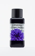 Load image into Gallery viewer, A bottle of 30ml Diamine Cornflower fountain pen ink, in front of a white background.
