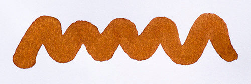 A colour swatch of Diamine Warm Brown fountain pen ink.