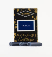 Load image into Gallery viewer, Diamine Fountain Pen Ink Cartridges - Midnight
