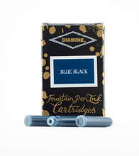 Load image into Gallery viewer, Diamine Fountain Pen Ink Cartridges - Blue Black
