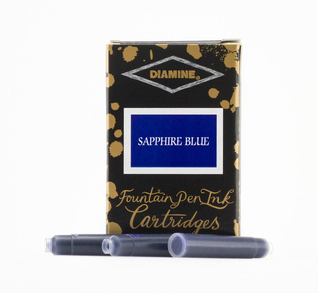 Diamine Fountain Pen Ink Cartridges - Sapphire Blue