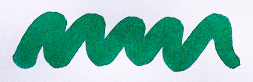 A colour swatch of Diamine Cool Green fountain pen ink.