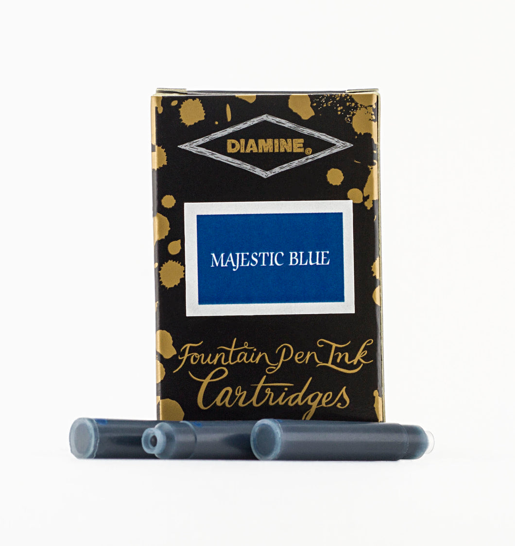 Diamine Fountain Pen Ink Cartridges - Majestic Blue