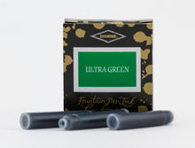 Load image into Gallery viewer, Diamine Fountain Pen Ink Cartridges - Ultra Green
