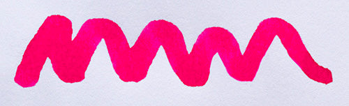 A colour swatch of Diamine Hope Pink fountain pen ink.