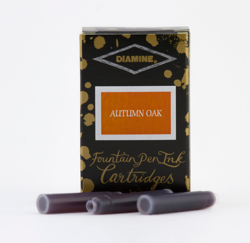 Diamine Fountain Pen Ink Cartridges - Autumn Oak