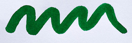 A colour swatch of Diamine Delamere Green fountain pen ink.