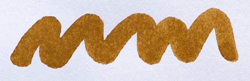 A colour swatch of Diamine Golden Brown fountain pen ink.