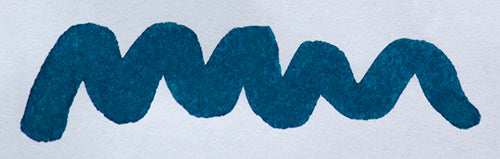 A colour swatch of Diamine Majestic Blue fountain pen ink.