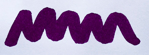 A colour swatch of Diamine Pansy fountain pen ink.