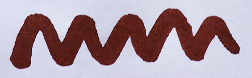 A colour swatch of Diamine Rustic Brown fountain pen ink.