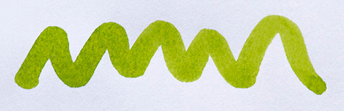 A colour swatch of Diamine Spring Green fountain pen ink