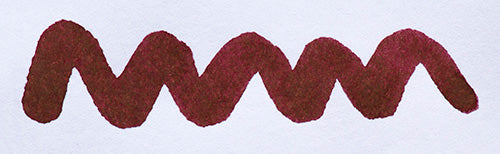 A colour swatch of Diamine Merlot fountain pen ink.