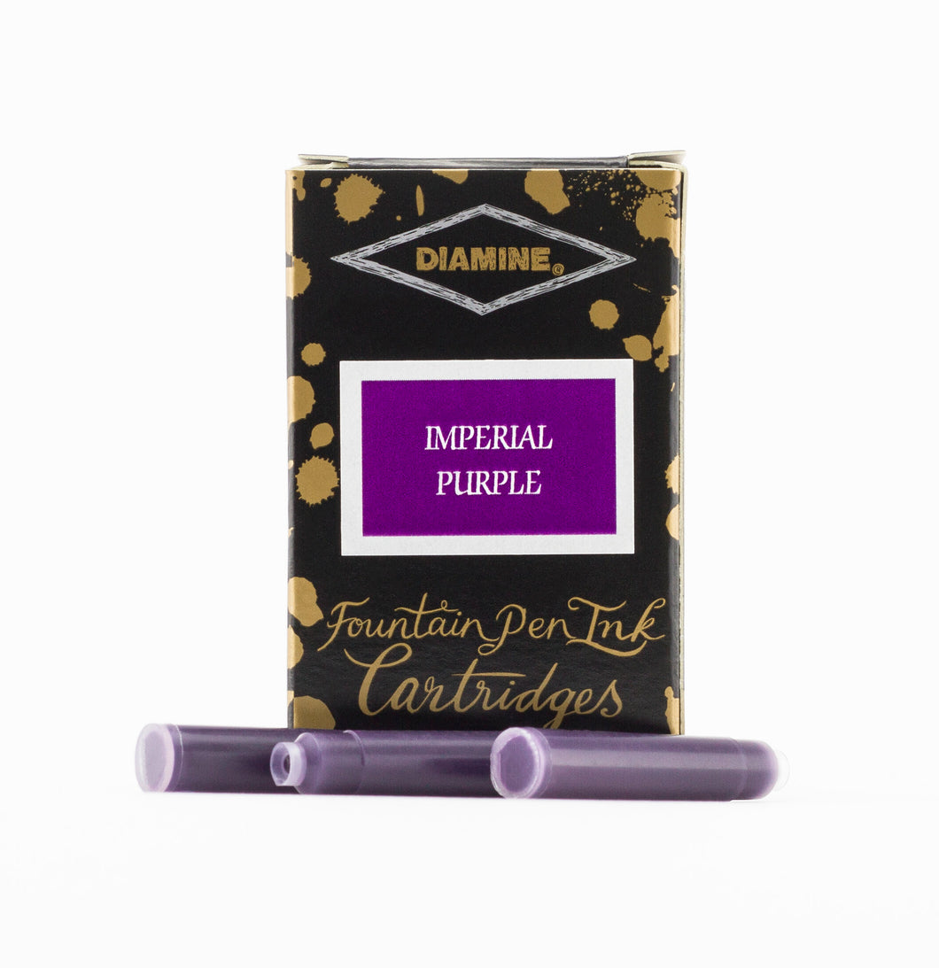 Diamine Fountain Pen Ink Cartridges - Imperial Purple